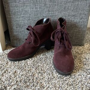 Women's Burgundy Ankle Boots